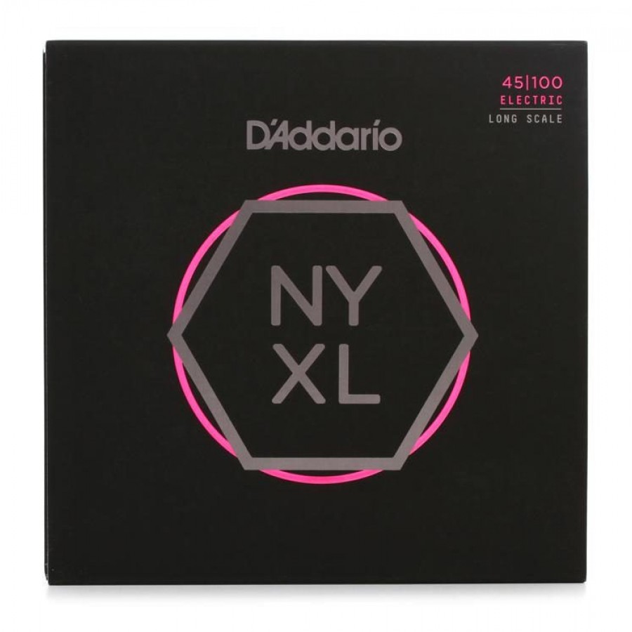D'Addario NYXL45100 Nickel Wound Regular Light Bass Strings (.045-.100) Long Scale